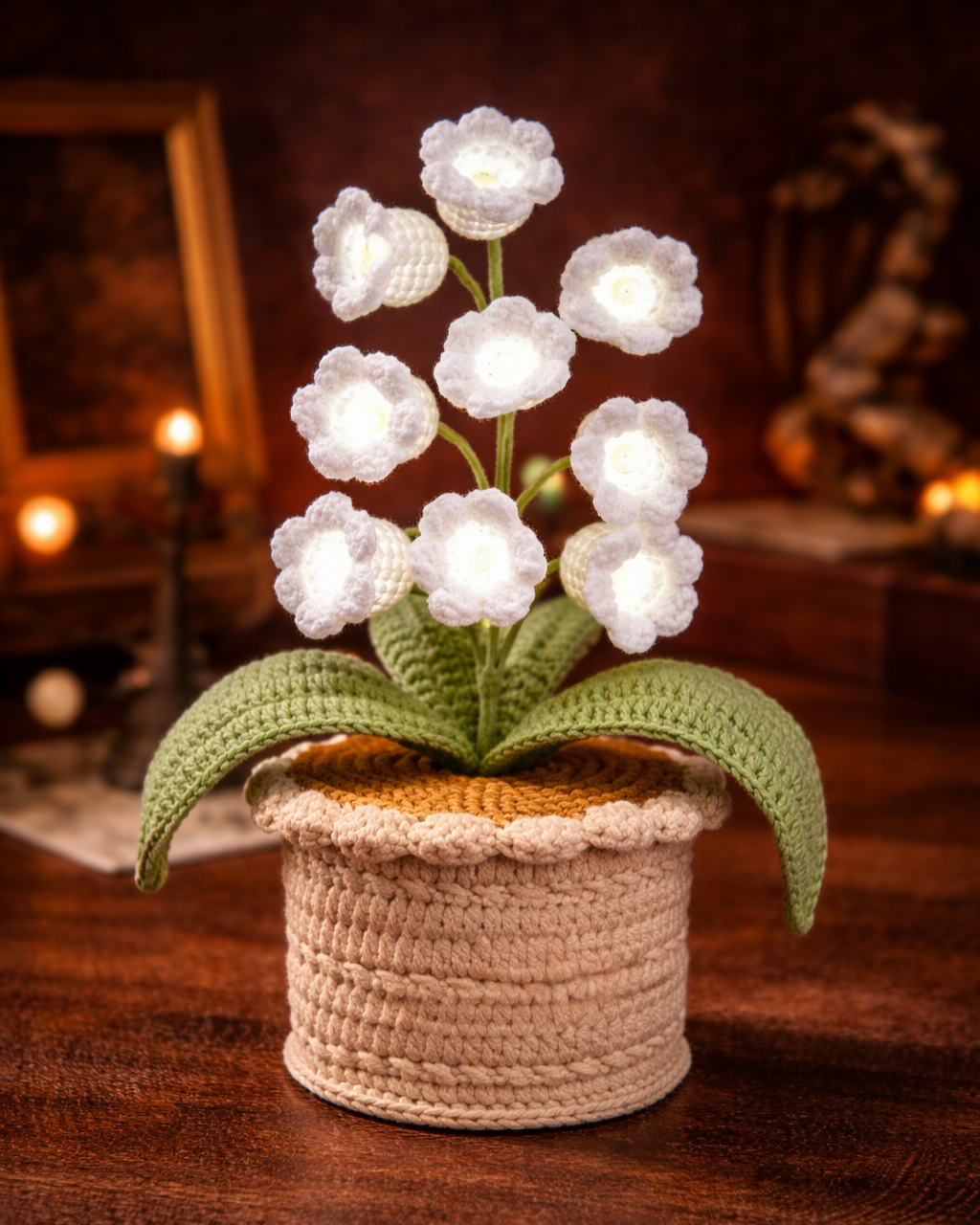 Hand-crocheted Glowing Lily Of The Valley